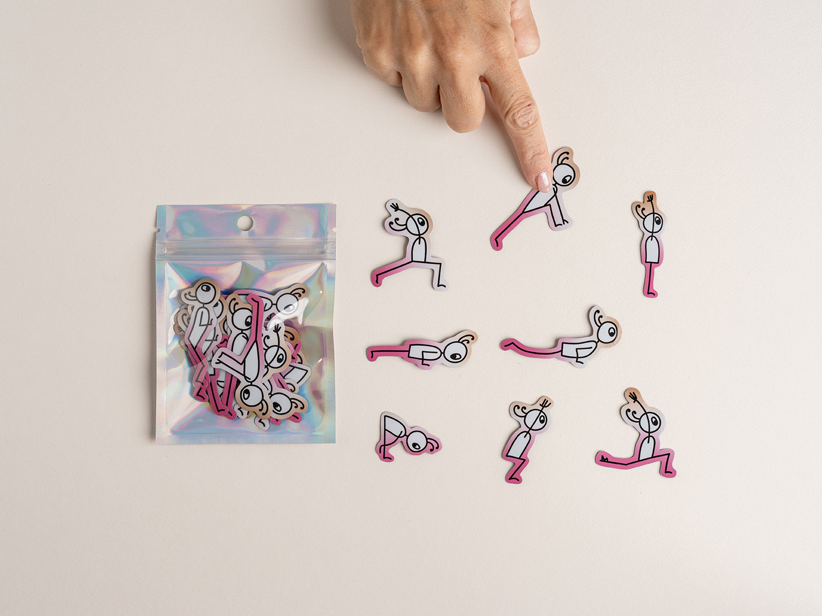 Yoga Strichfiguren Magnete