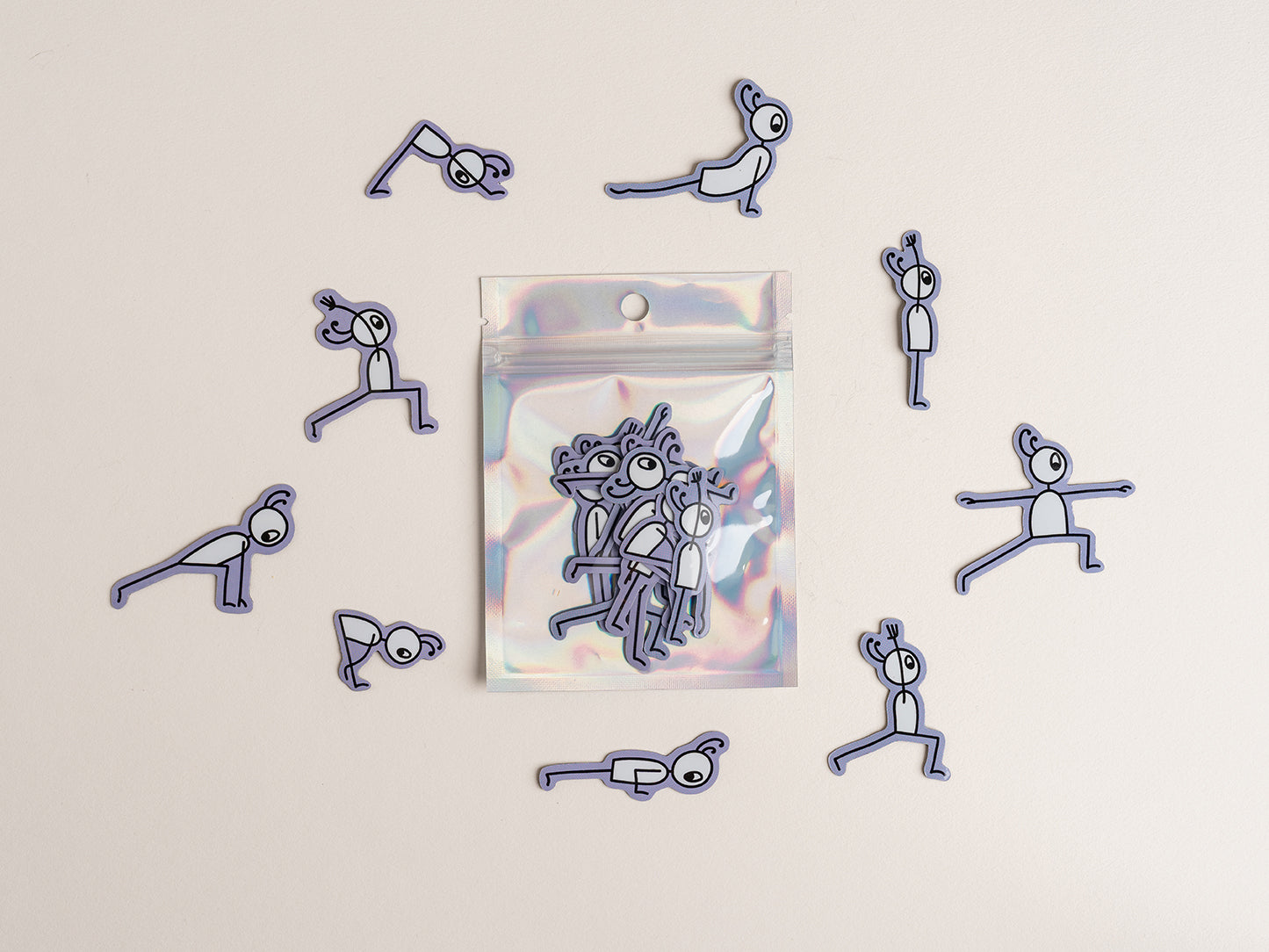 Yoga Strichfiguren Magnete