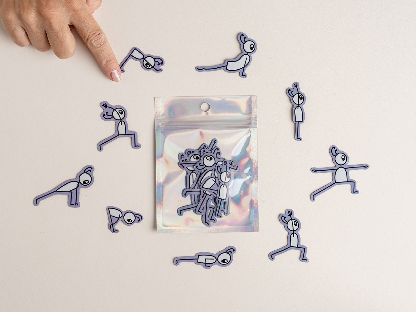 Yoga Strichfiguren Magnete