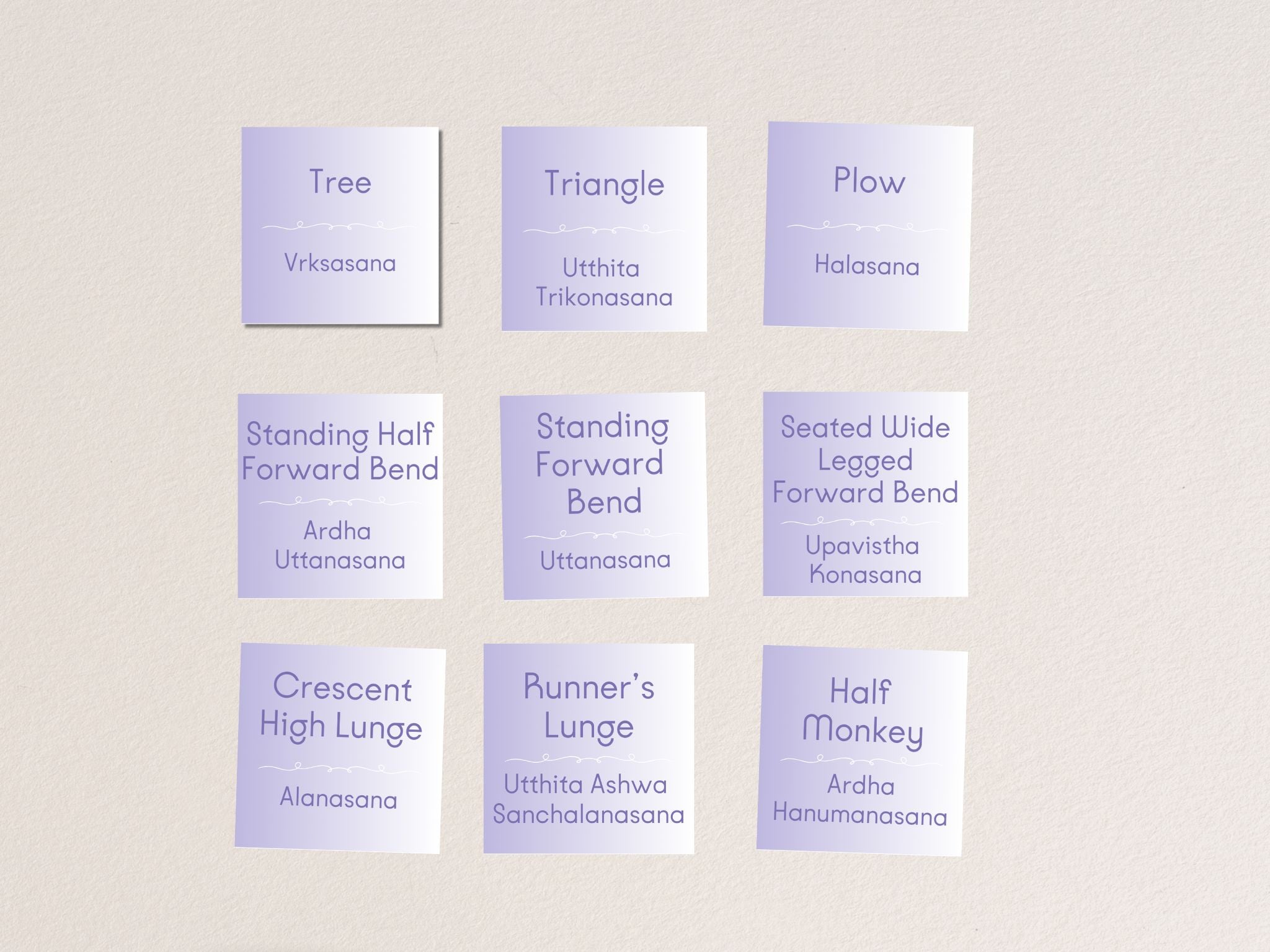 Yoga-Sequenz-Magnete – Komplettpaket