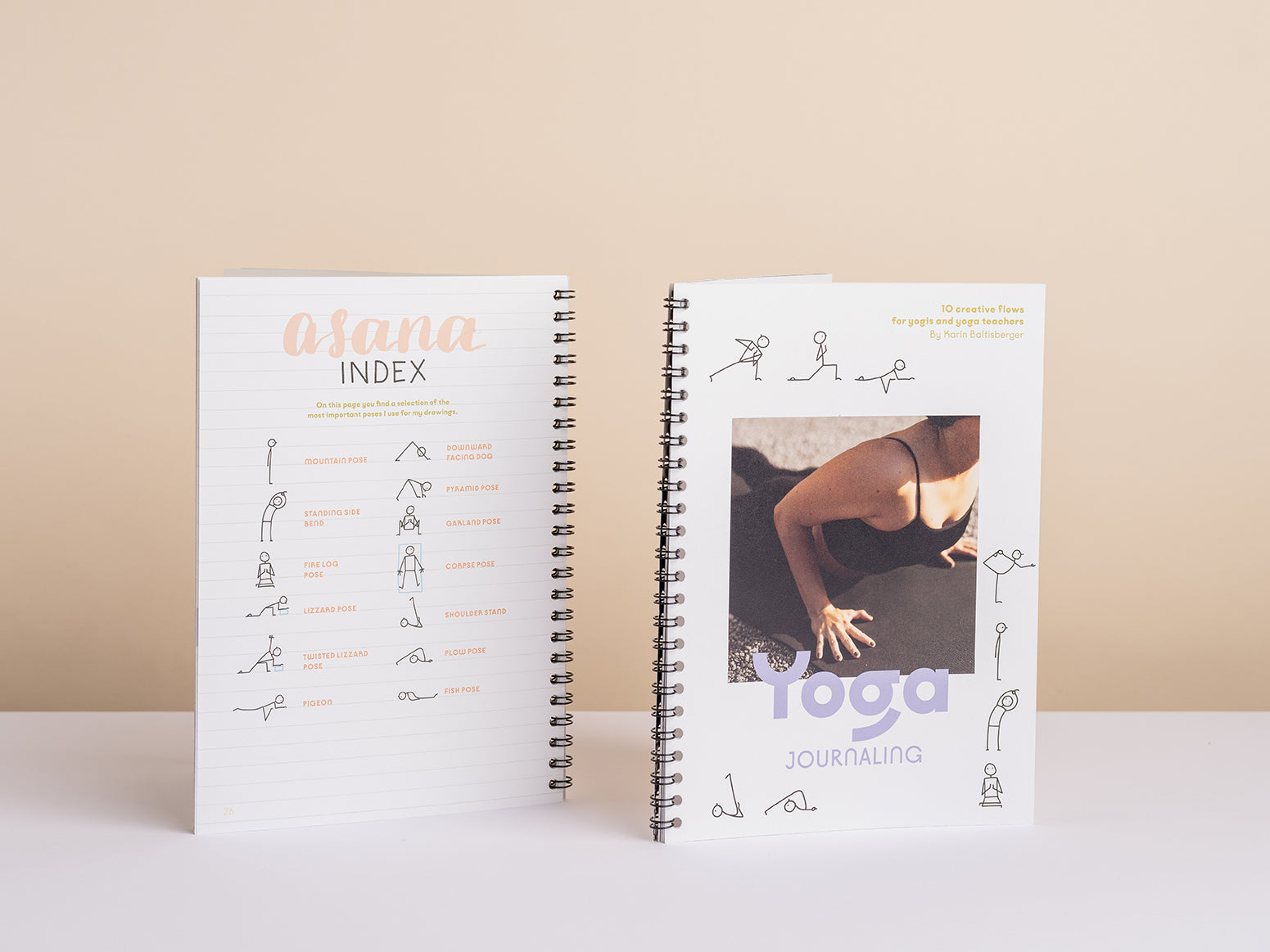Cover of the Stick Figure Booklet featuring yoga stick figure illustrations in A5 format
